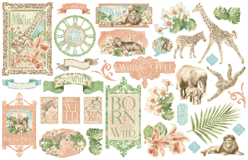 Graphic45 - Wild & Free - Ephemera Assortment