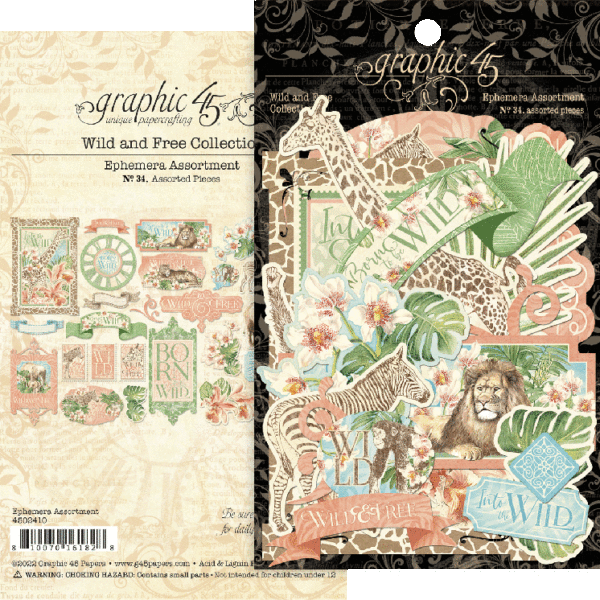 Graphic45 - Wild & Free - Ephemera Assortment