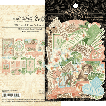 Graphic45 - Wild & Free - Ephemera Assortment