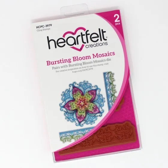  Heartfelt - Komplett set i 2 delar - Bursting Bloom Mosaics - 2