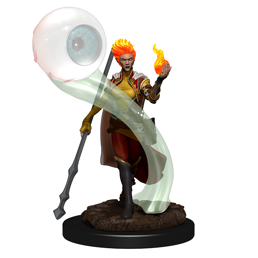 D&D Premium Painted Figure: Female Fire Genasi Wizard