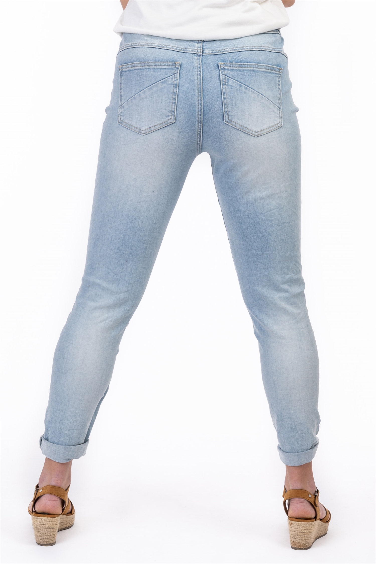 TUESDAY HIGH WAIST JEANS - LIGHT BLUE DENIM - 3