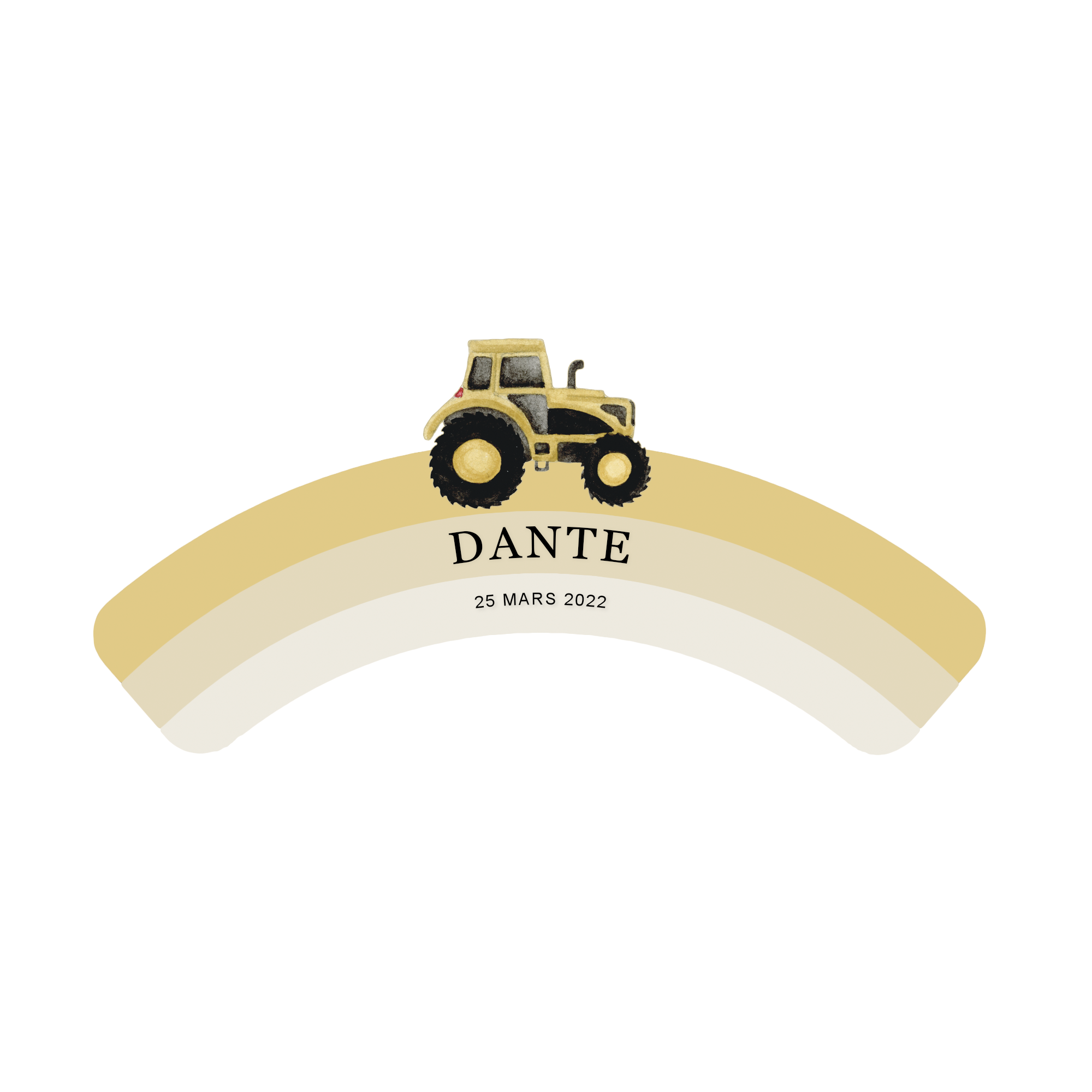 Dörrdekor med namn - Traktor