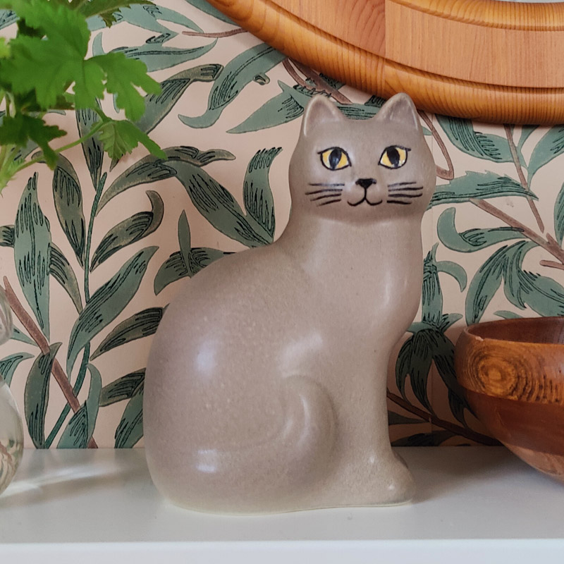 Måns midi helgrå katt av Lisa Larson