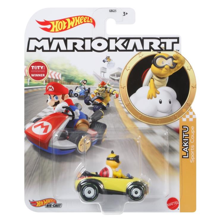 Hot Wheels Mario Kart Replica Diecast 1:64, Lakitu
