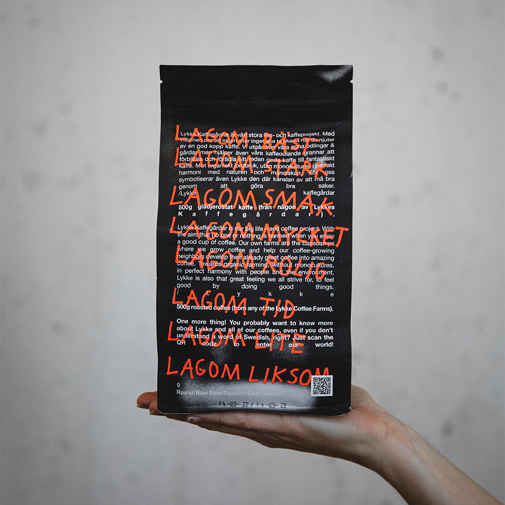 Lykke kaffegårdar - Malin of Hökarängen - Lagomrostade hela kaffebönor - 500g - 2