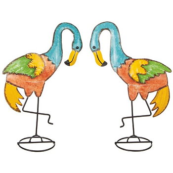 Flamingo i hamrad plåt - 35 cm