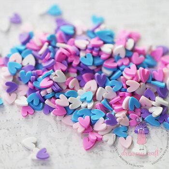Dress My Craft- Shaker Elements - Pastel Hearts Slices 