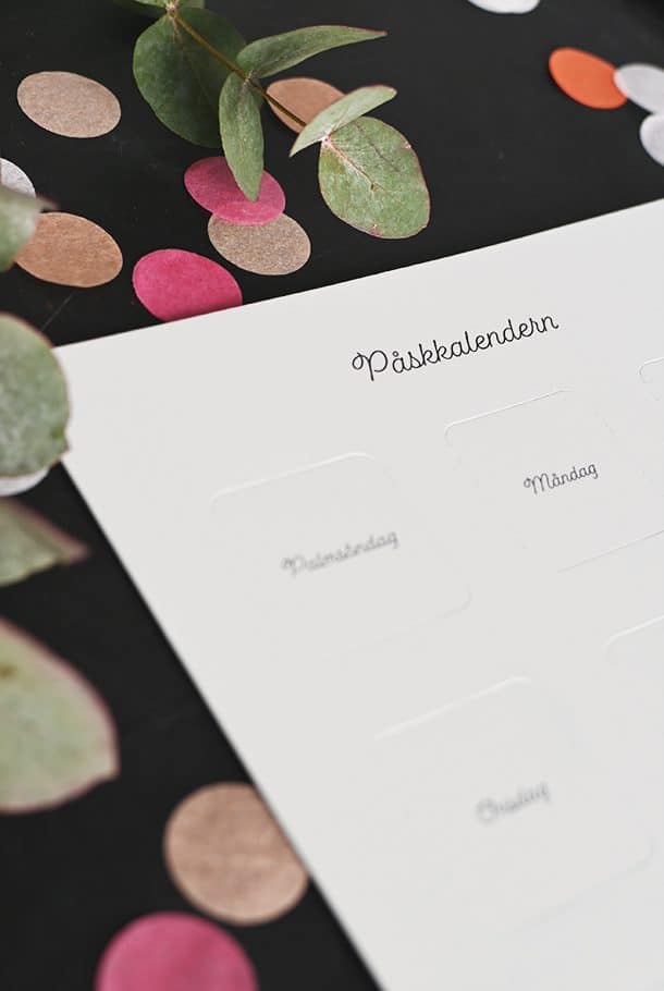 PÅSKKALENDER MED BIBELORD - 2