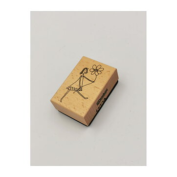 Panduro Rubber Stamps Second Hand - Girl With Flower
