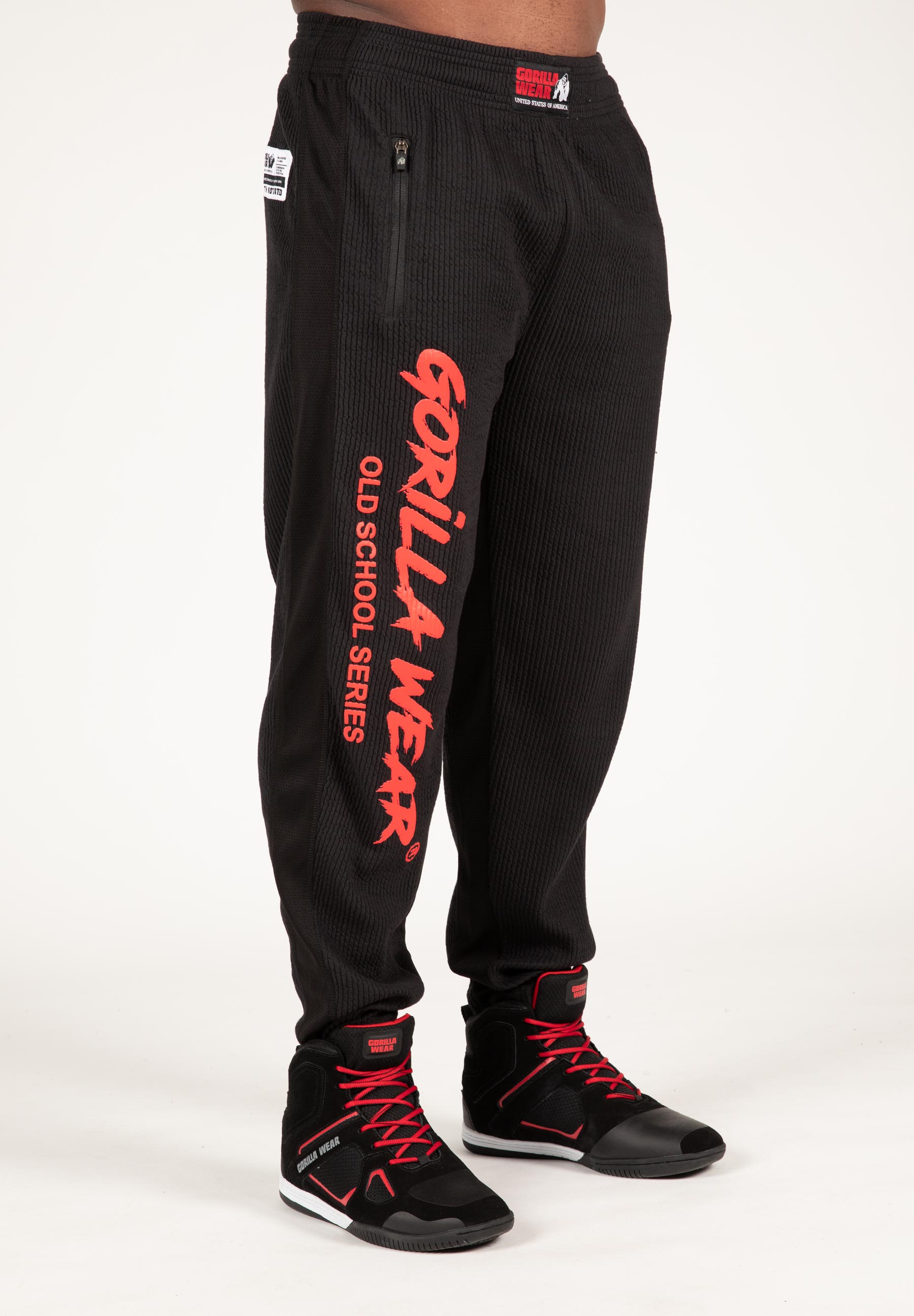 Augustine Old School Pants, black/red - 4