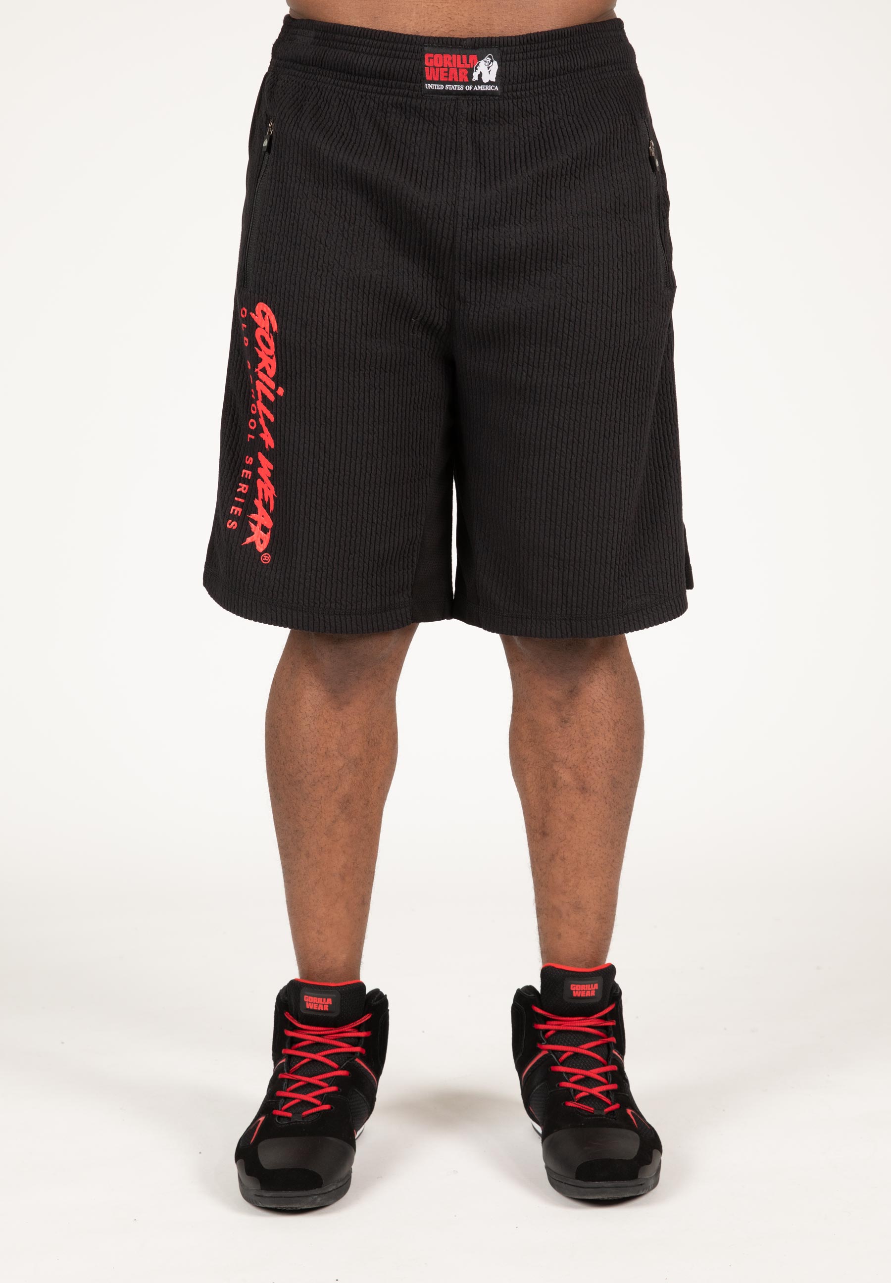 Augustine Old School Shorts, black/red - 6