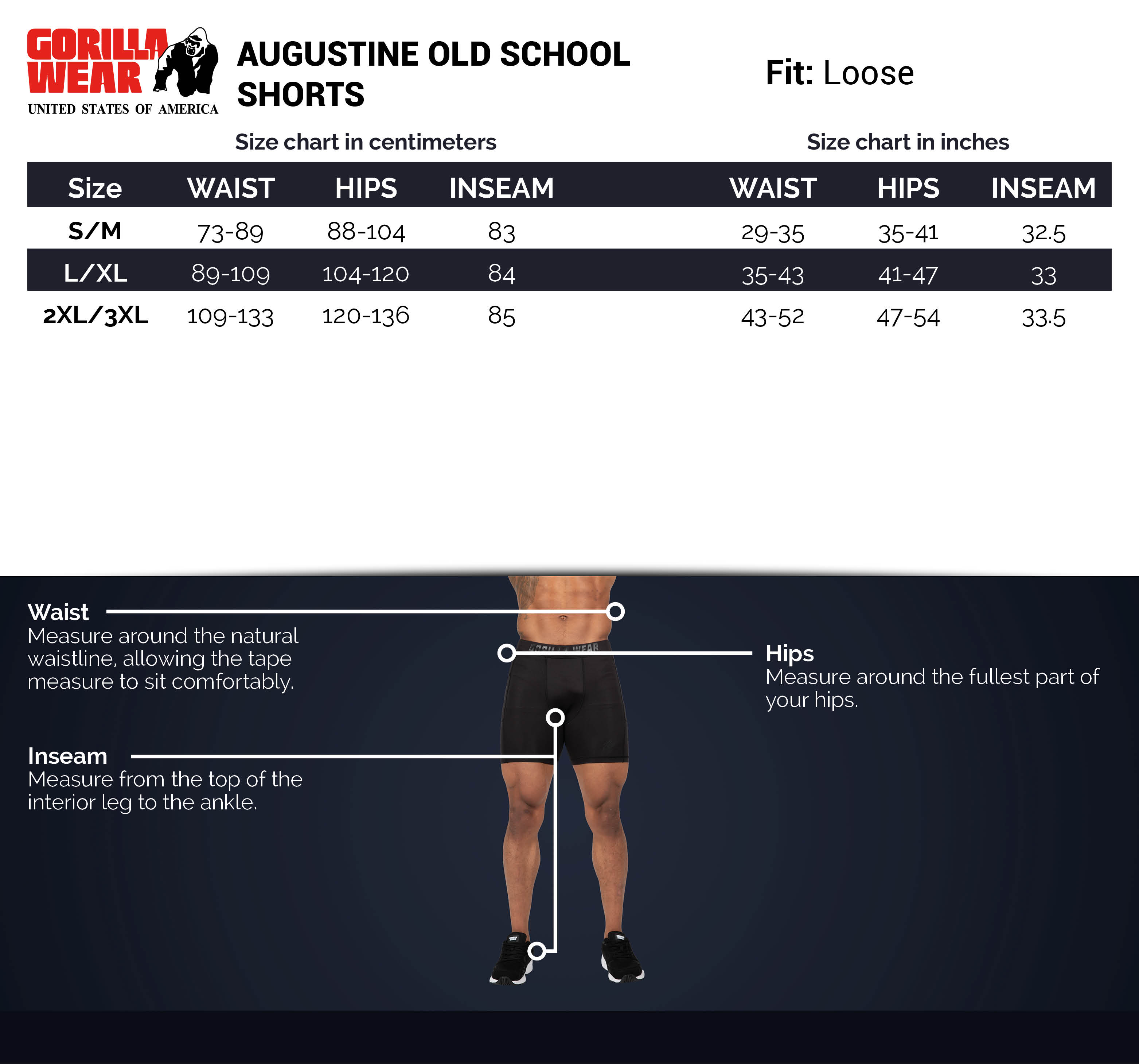Augustine Old School Shorts, black/red - 3