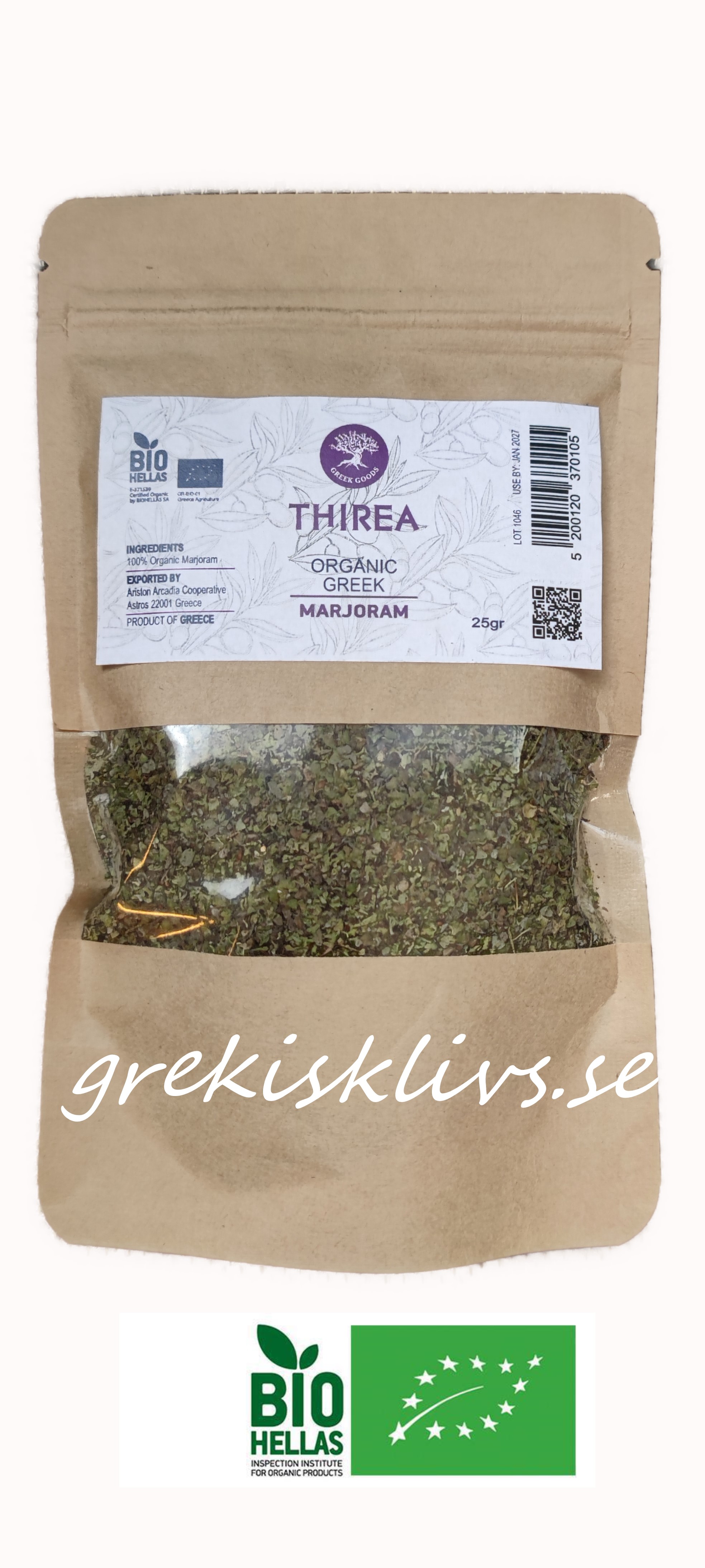 Organic marjoram 25g, THIREA,
