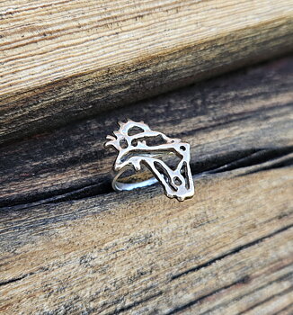 Älg ring i brons