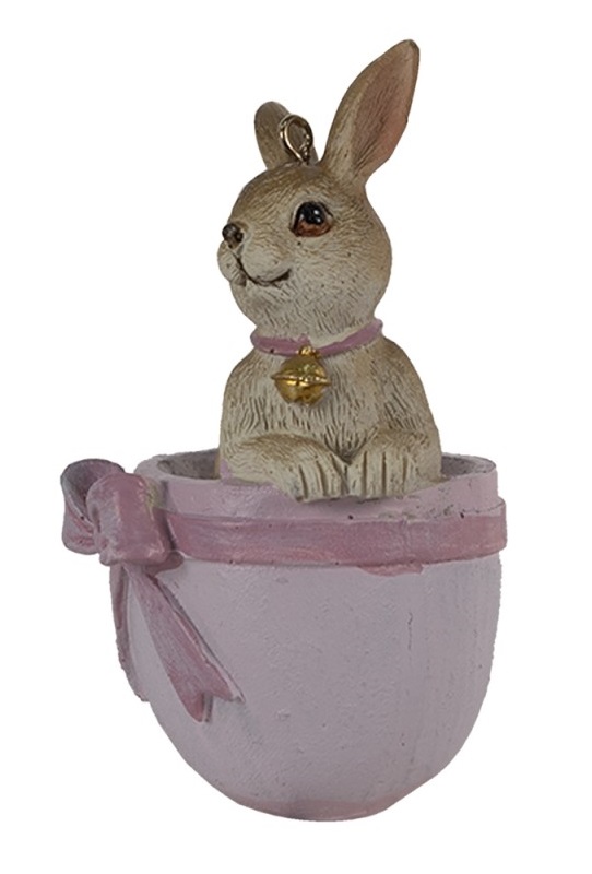 Rabbit in egg - Easter - Easter decorations - 5x4x8 cm - 2