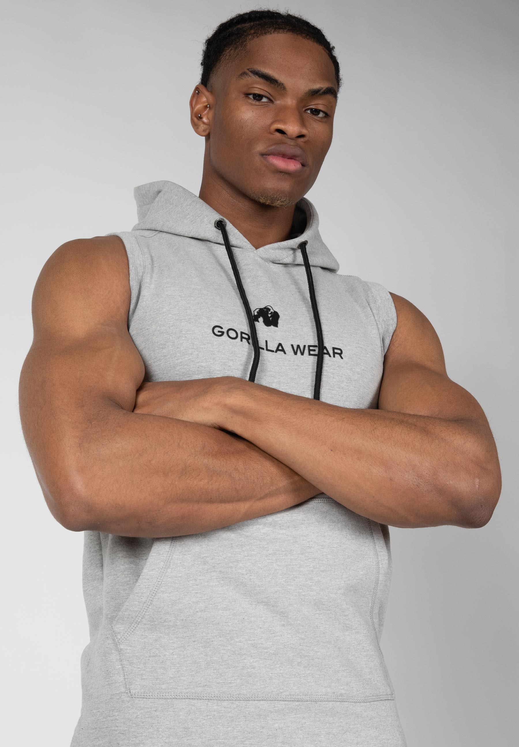 Lincoln Sleeveless Hoodie, grey - 7