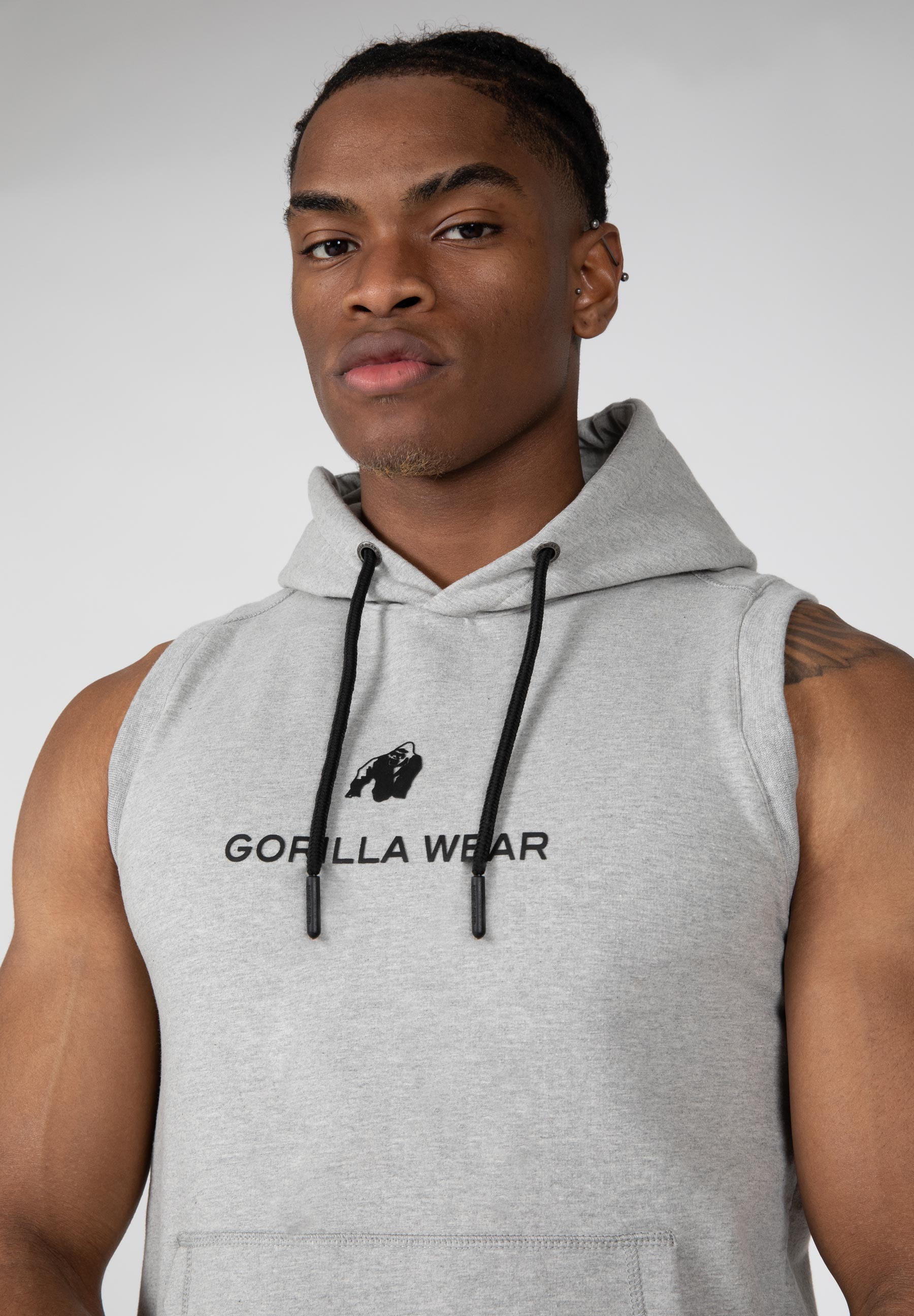 Lincoln Sleeveless Hoodie, grey - 10