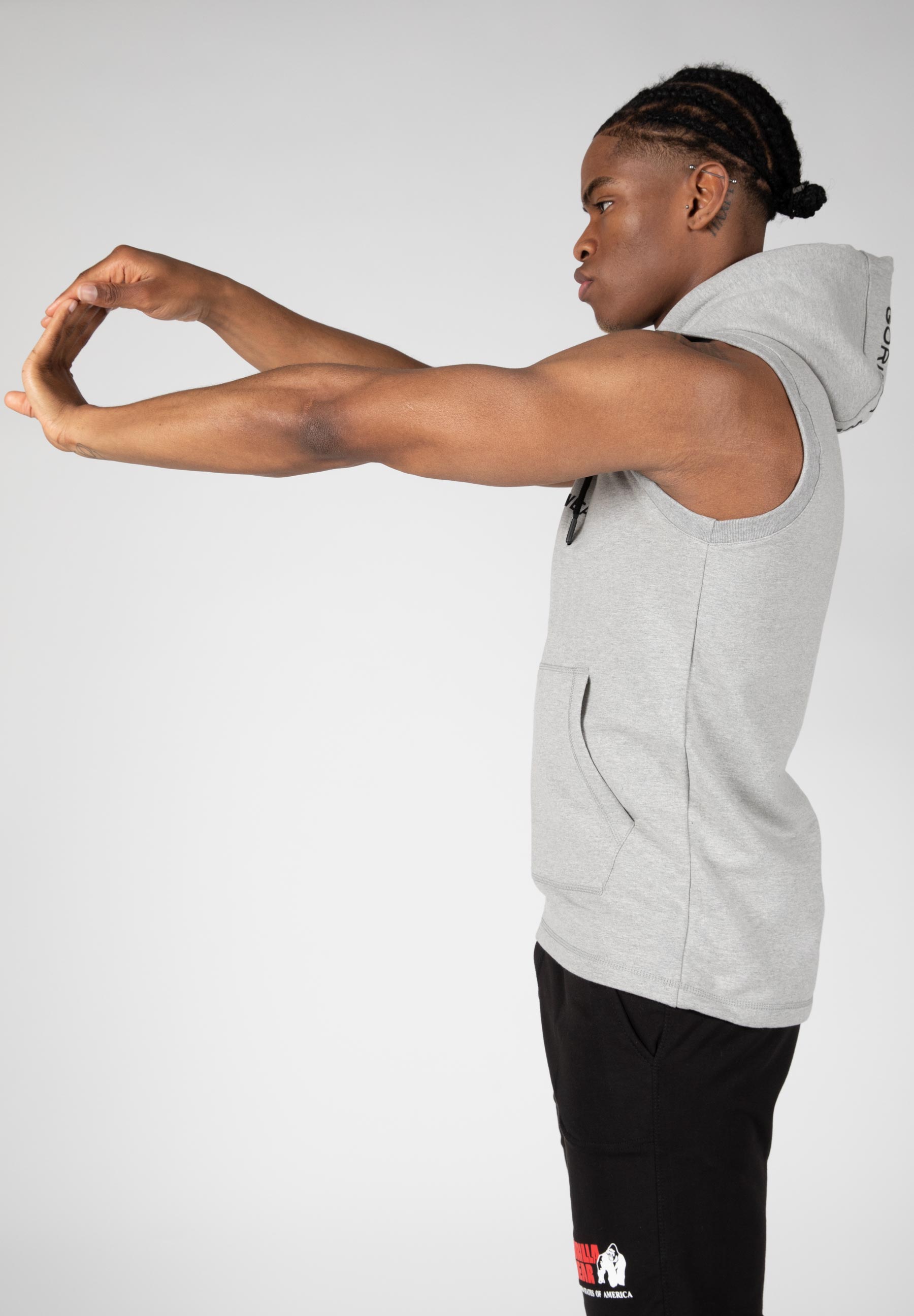 Lincoln Sleeveless Hoodie, grey - 8