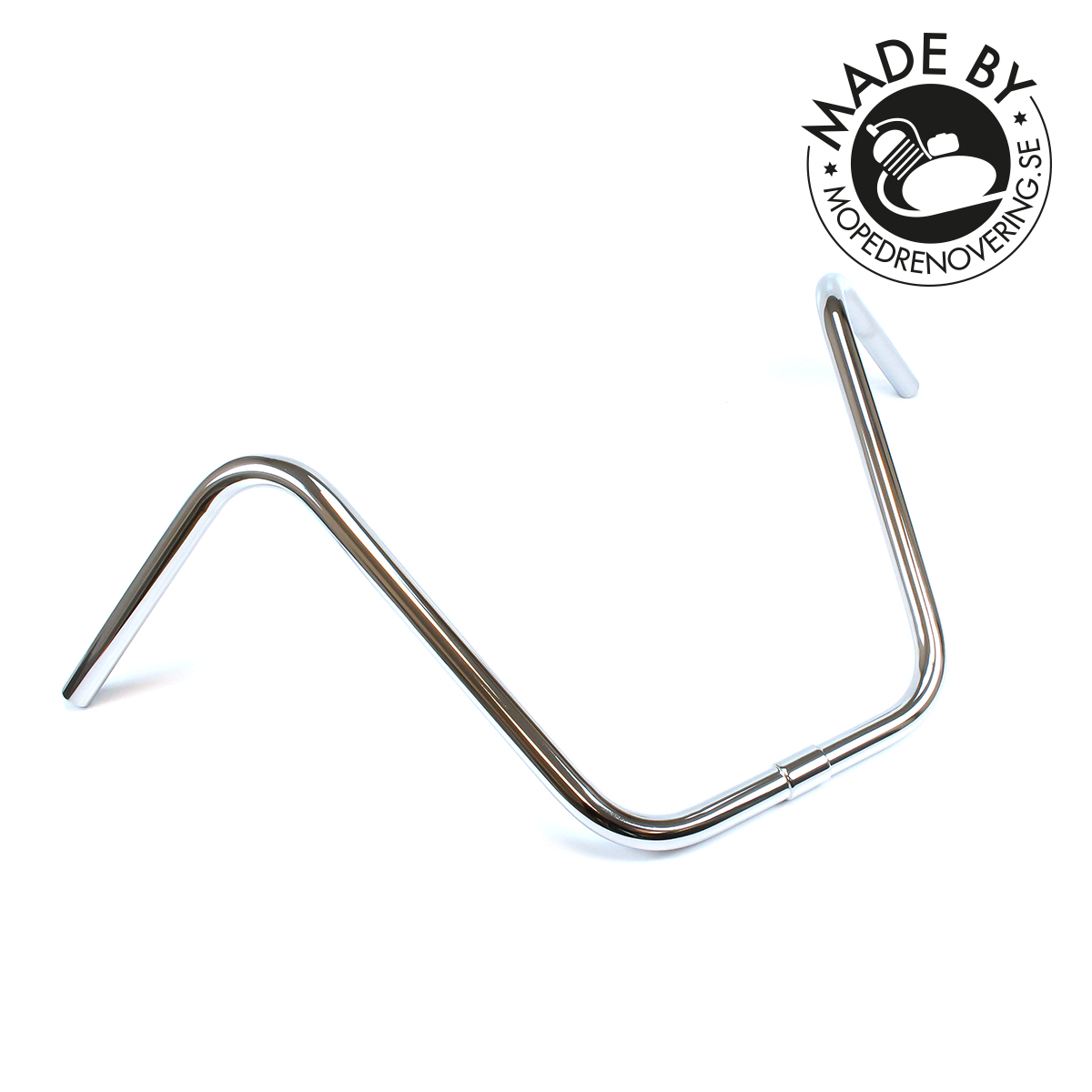 Styr med vulst, B 76 cm, H 35 cm. Vårt eget styre etter 70-tallsmodell. Laget av Mopedrenovering.