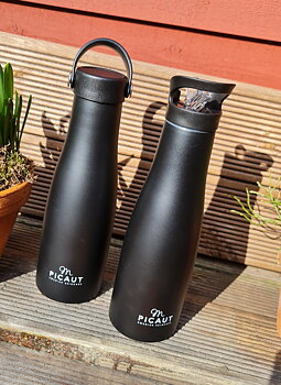 M Picaut Stålflaska 630ml med 2 olika lock