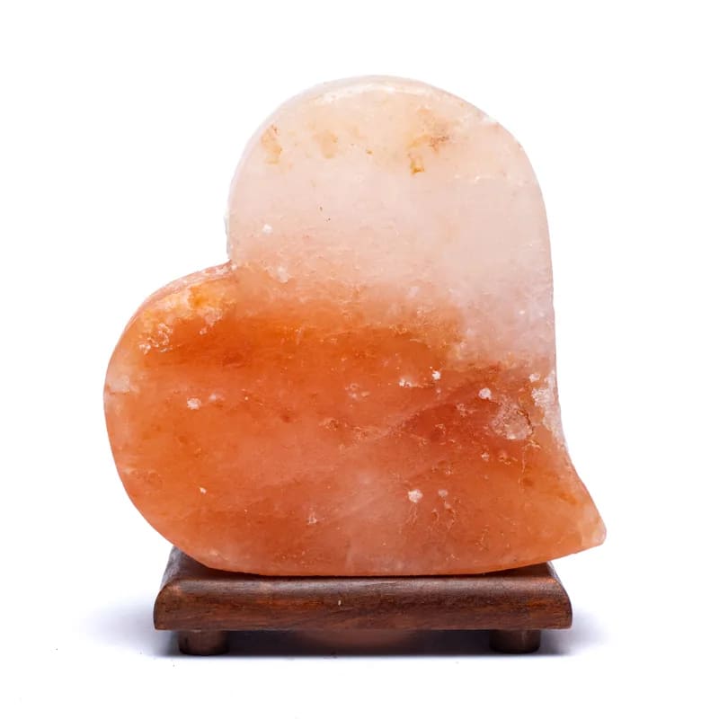 Salt Lamp Double Heart With Cable And Led - 4