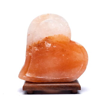 Salt Lamp Double Heart With Cable And Led