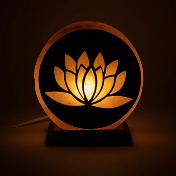 Salt Lamp Lotus With Cable And Led