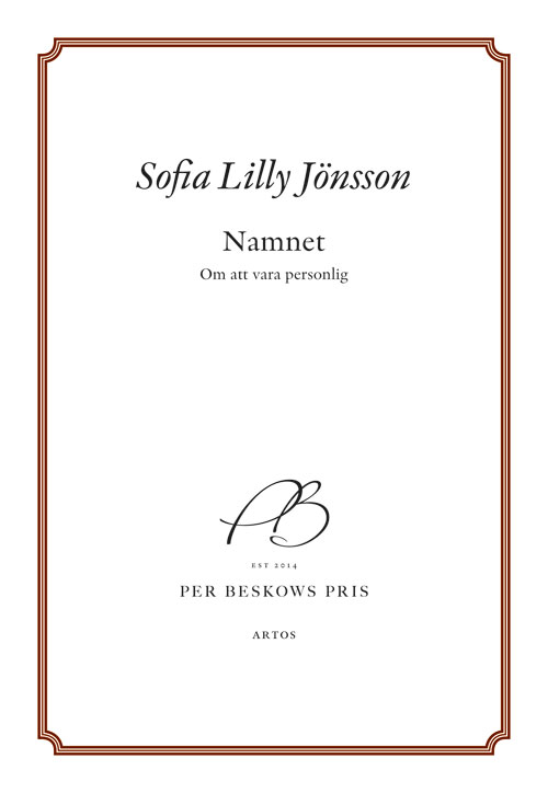 Namnet - Om att vara personlig - Sofia Lilly Jönsson
