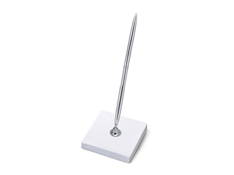 Gästbokspenna med ställ | Silver