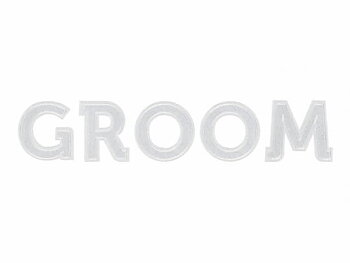 Tygmärke | "Groom" | Vit