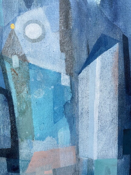 "Blue Honeymoon 1" tavla akryl orginal