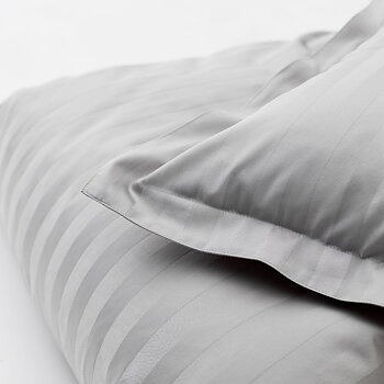 DUX Duvet Cover Satin Stripe Grey