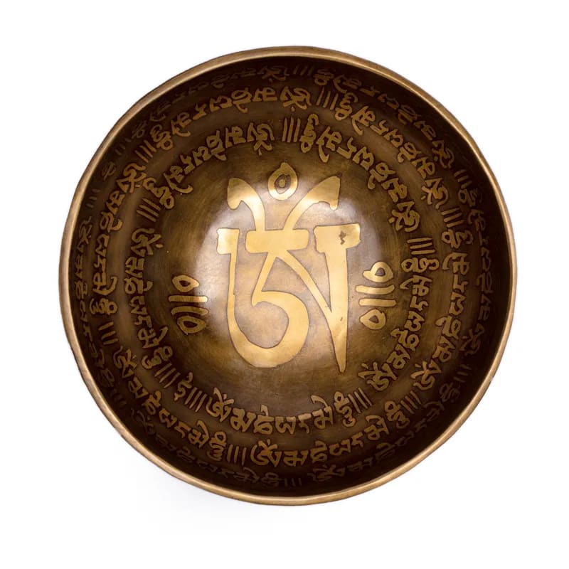 Sjungande Skål  - Tibetanska Dekorativ Aum Skål - ca. 25cm