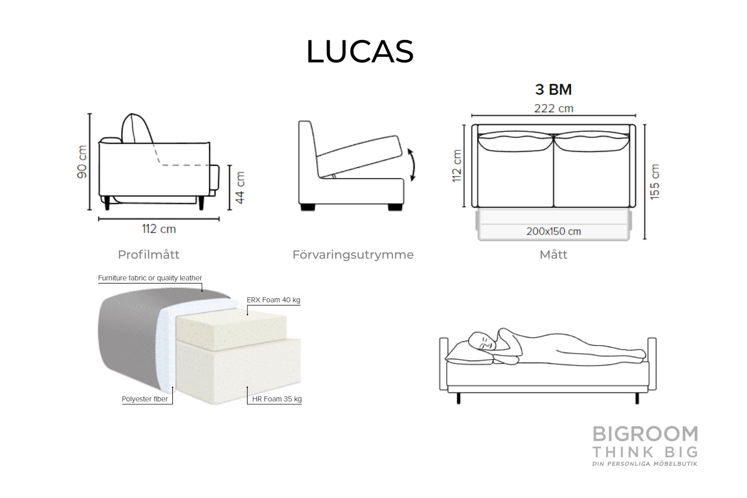 Lucas bäddsoffa - 4