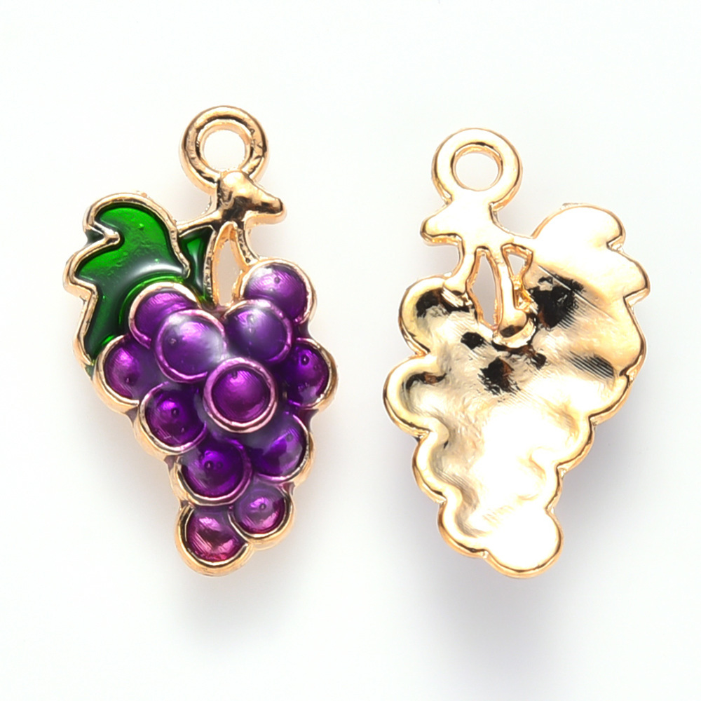 Charm Enameld Grape, purple