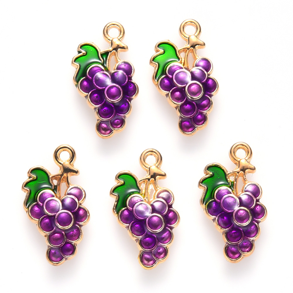Charm Enameld Grape, purple - 2