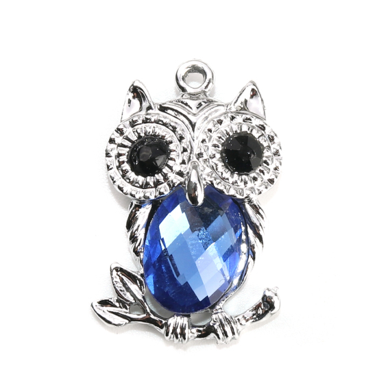 Charm Owl  Rhinestone  BLue