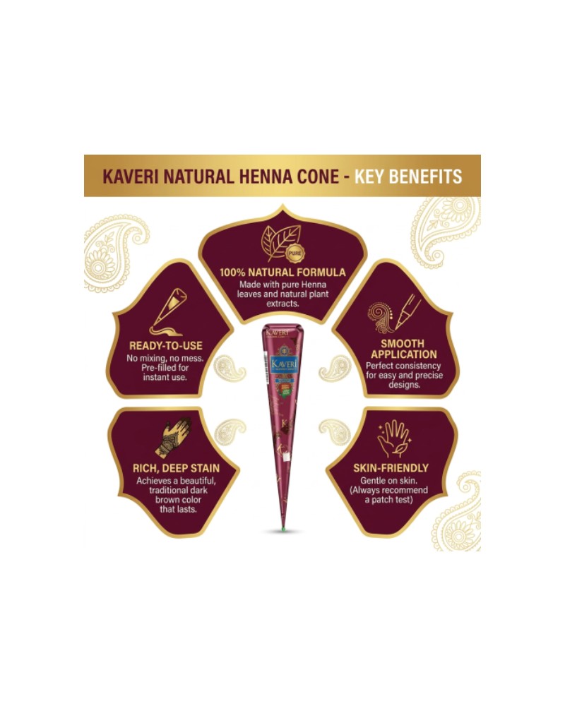 Henna natural temporary tattoo - Brown - 3