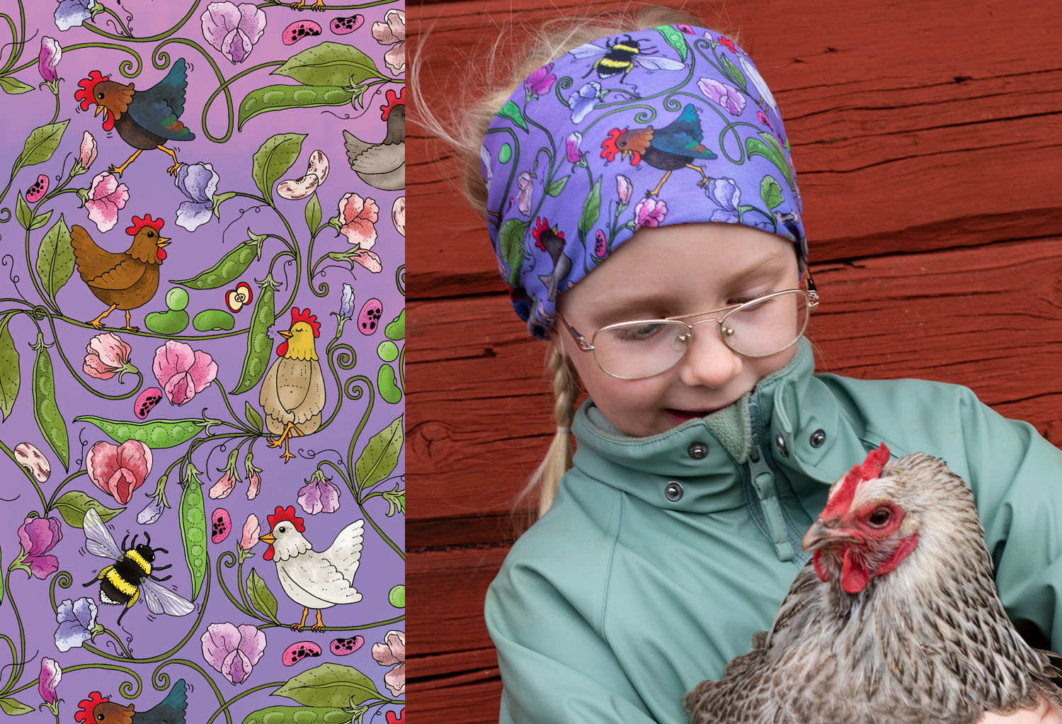 Tub / multiscarf Ärtiga höns - 3