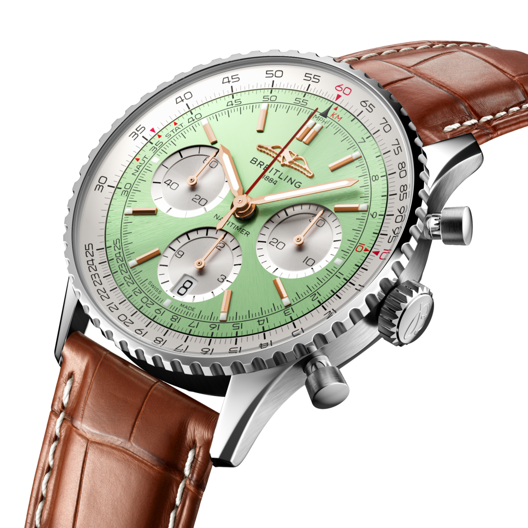 Breitling AB0139211L1P1 Breitling Navitimer B01 Chronograph 41 mintgrön