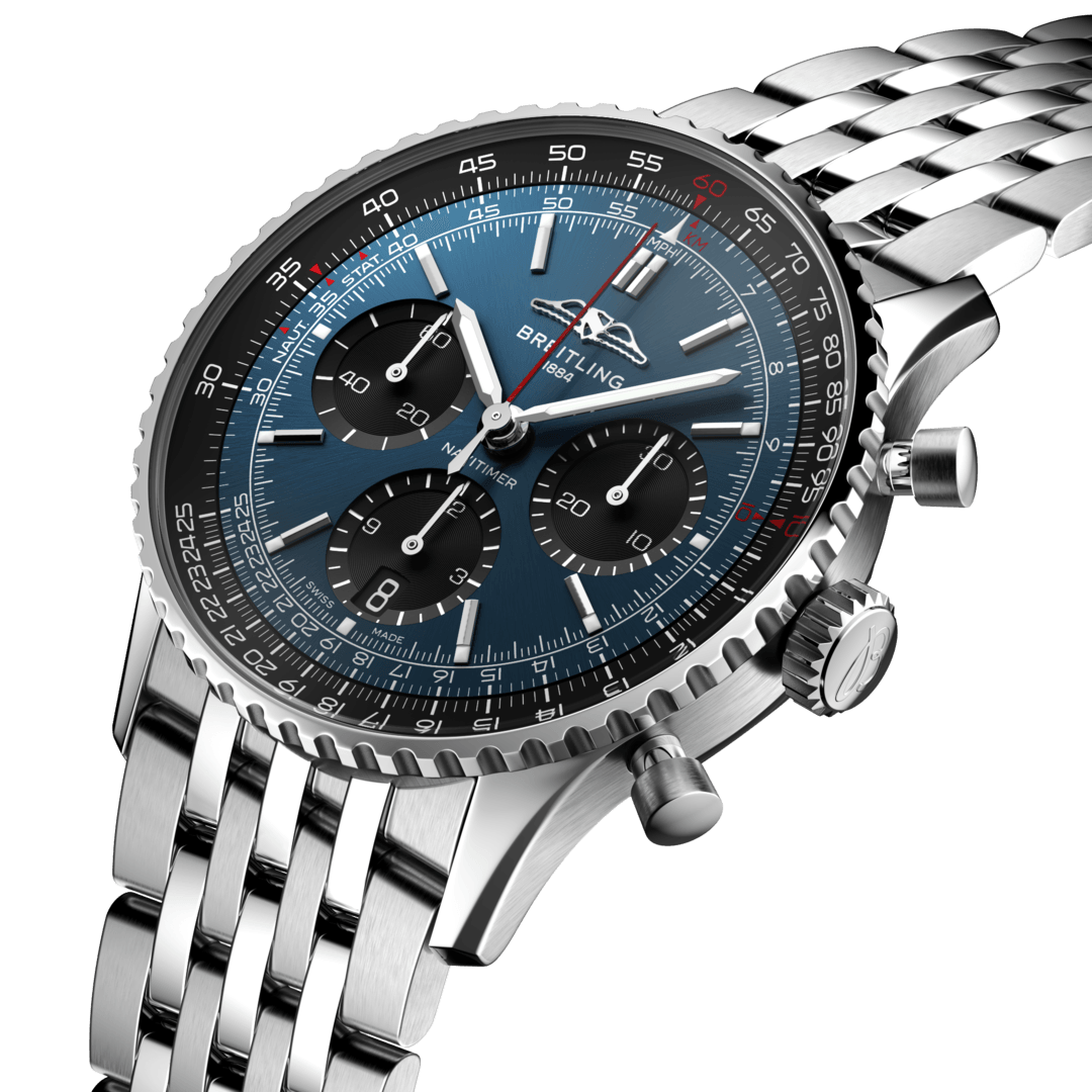 Breitling AB0139241C1A1 Breitling Navitimer B01 Chronograph 41 blå profil