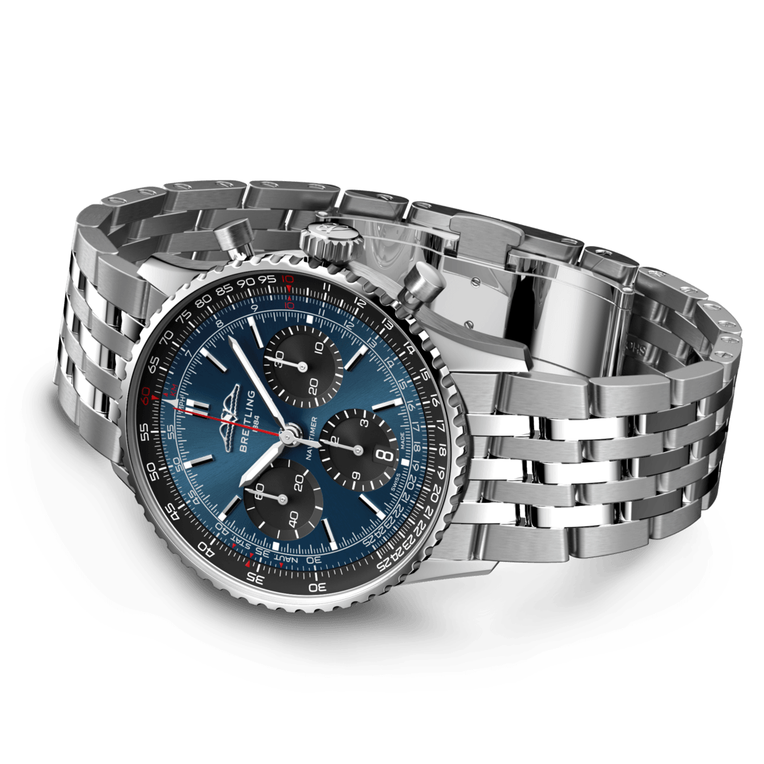 Breitling AB0139241C1A1 Breitling Navitimer B01 Chronograph 41 blå sida