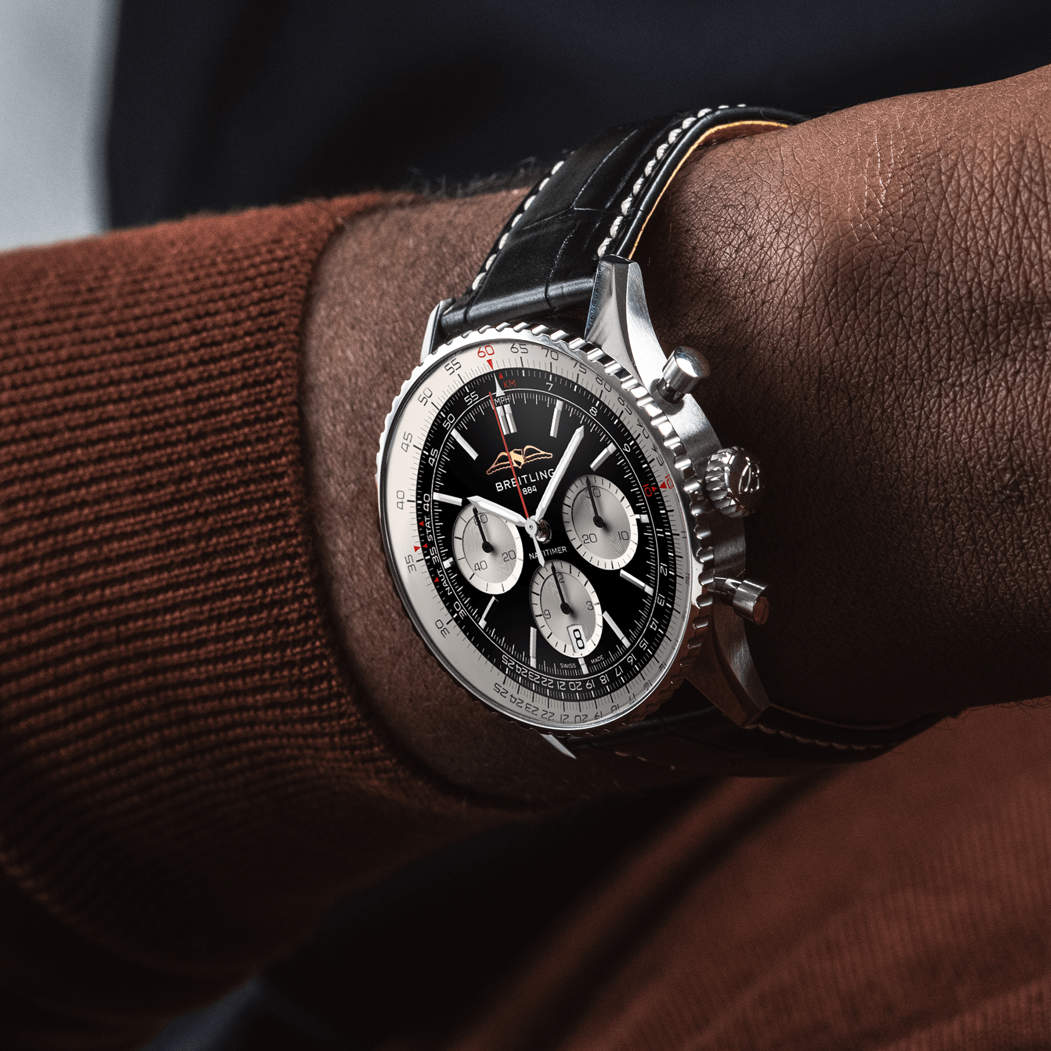 Breitling AB0138211B1P1 Breitling Navitimer B01 Chronograph 43 svart