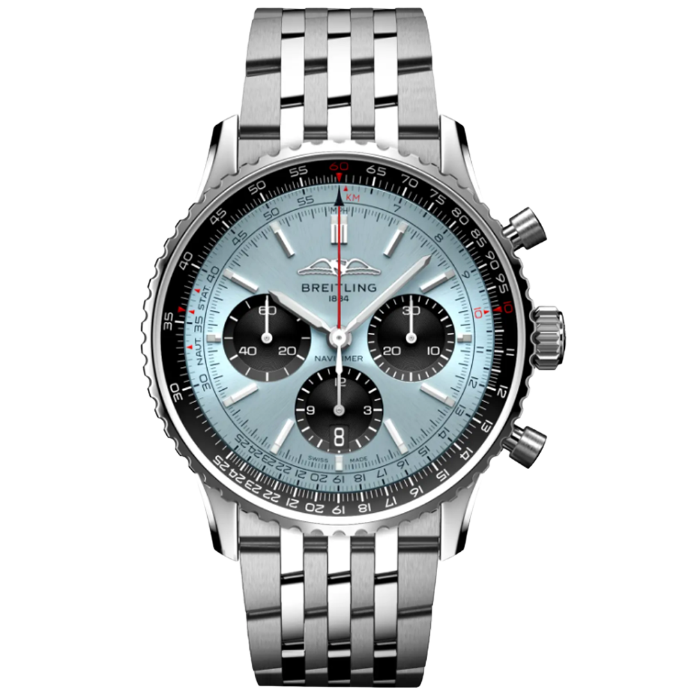 Breitling AB0138241C1A1 Breitling Navitimer B01 Chronograph 43 isblå