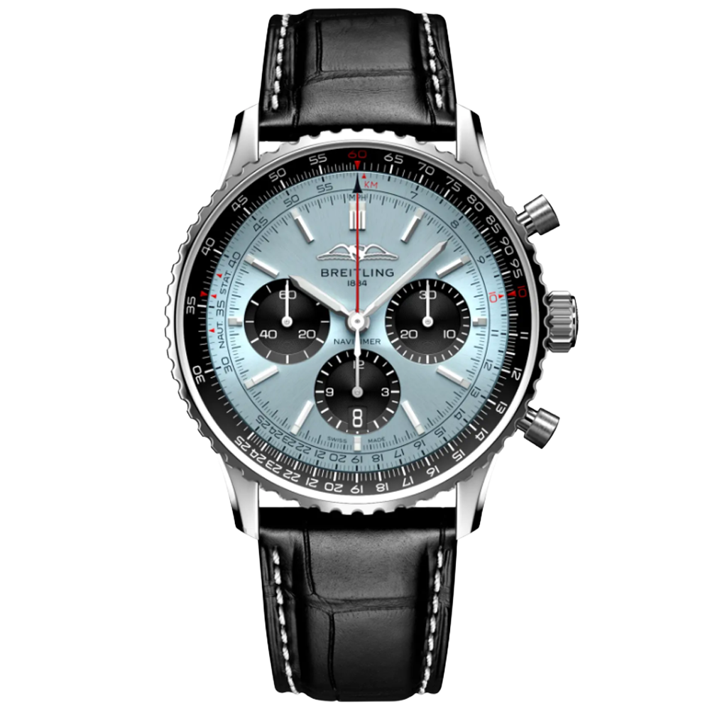 Breitling AB0138241C1P1 Breitling Navitimer B01 Chronograph 43 isblå