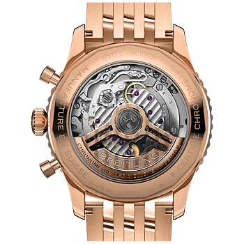 Breitling RB0138211B1R1 Breitling Navitimer B01 Chronograph 43 18 k roséguld sida