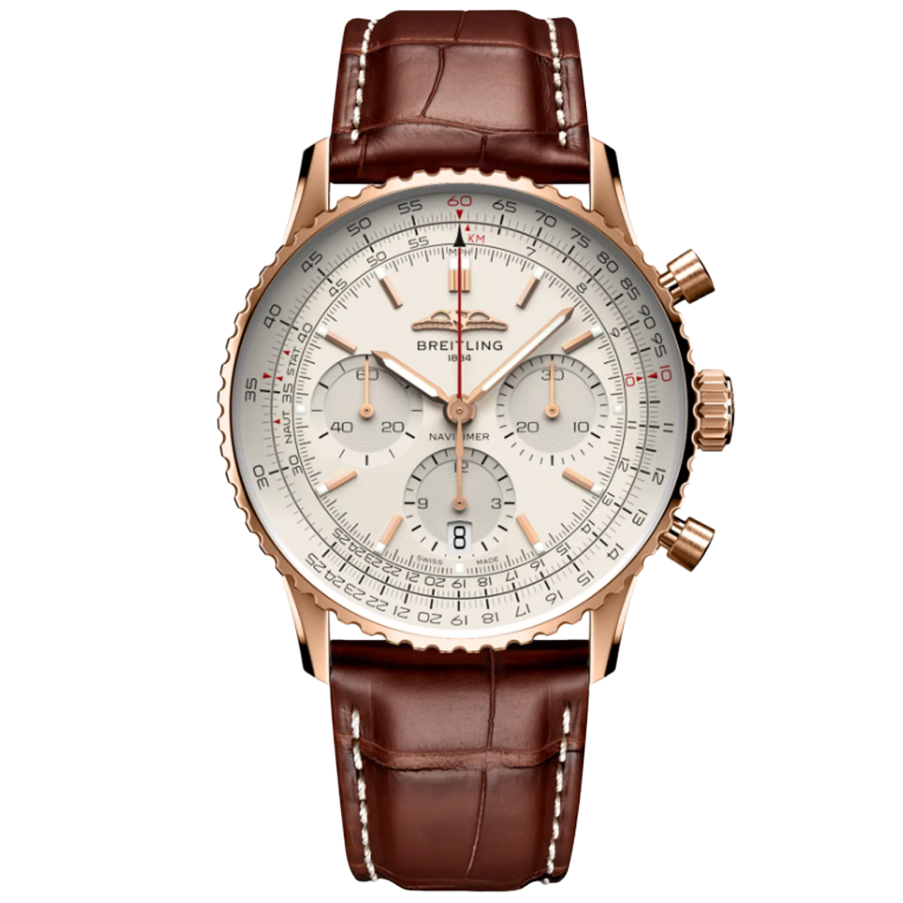 Breitling RB0139211G1P1 Navitimer B01 Chronograph 41, 18k rött guld