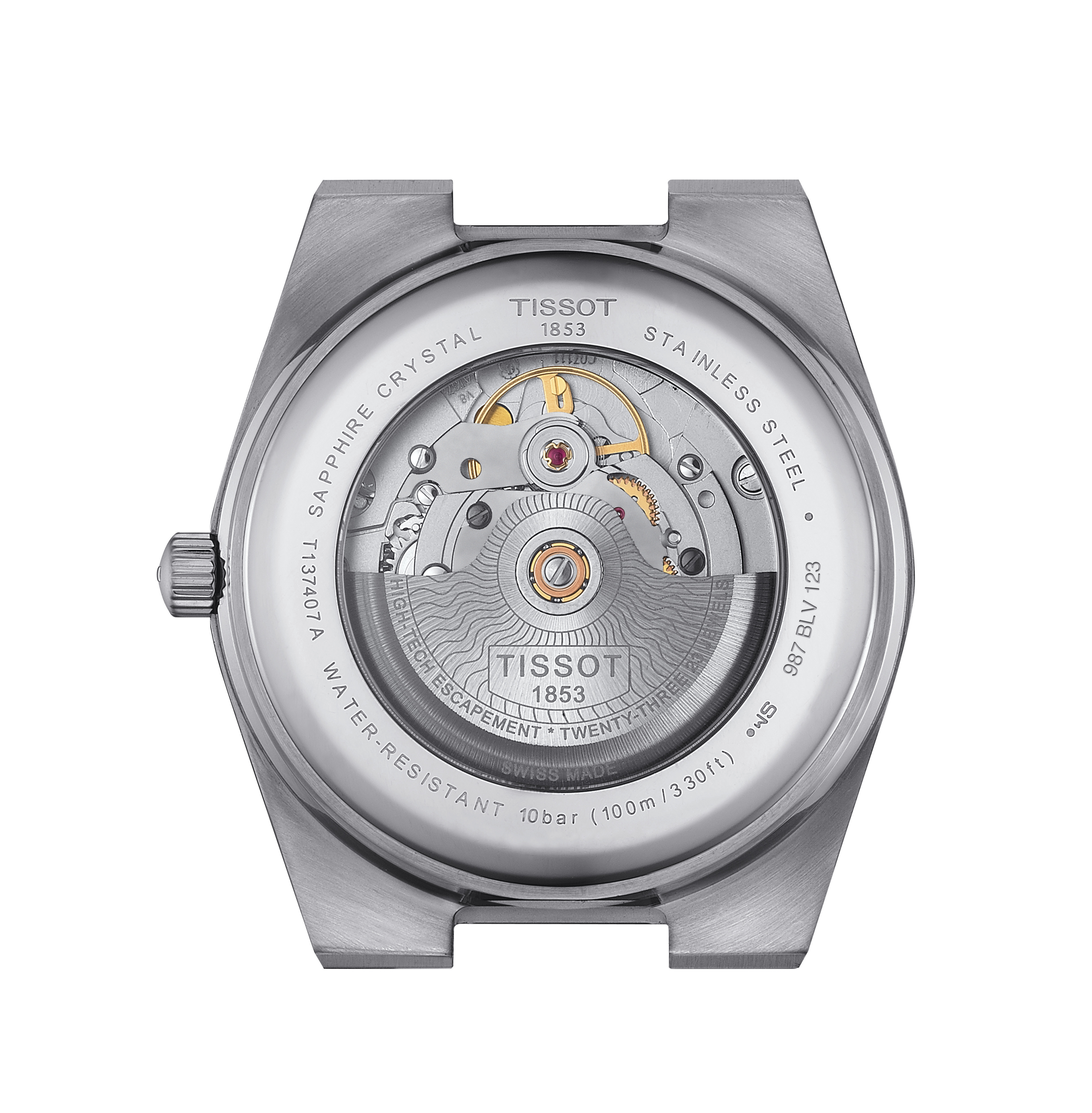 Tissot T137.407.16.051.00 Tissot PRX Powermatic 80 Svart 40 bakboett