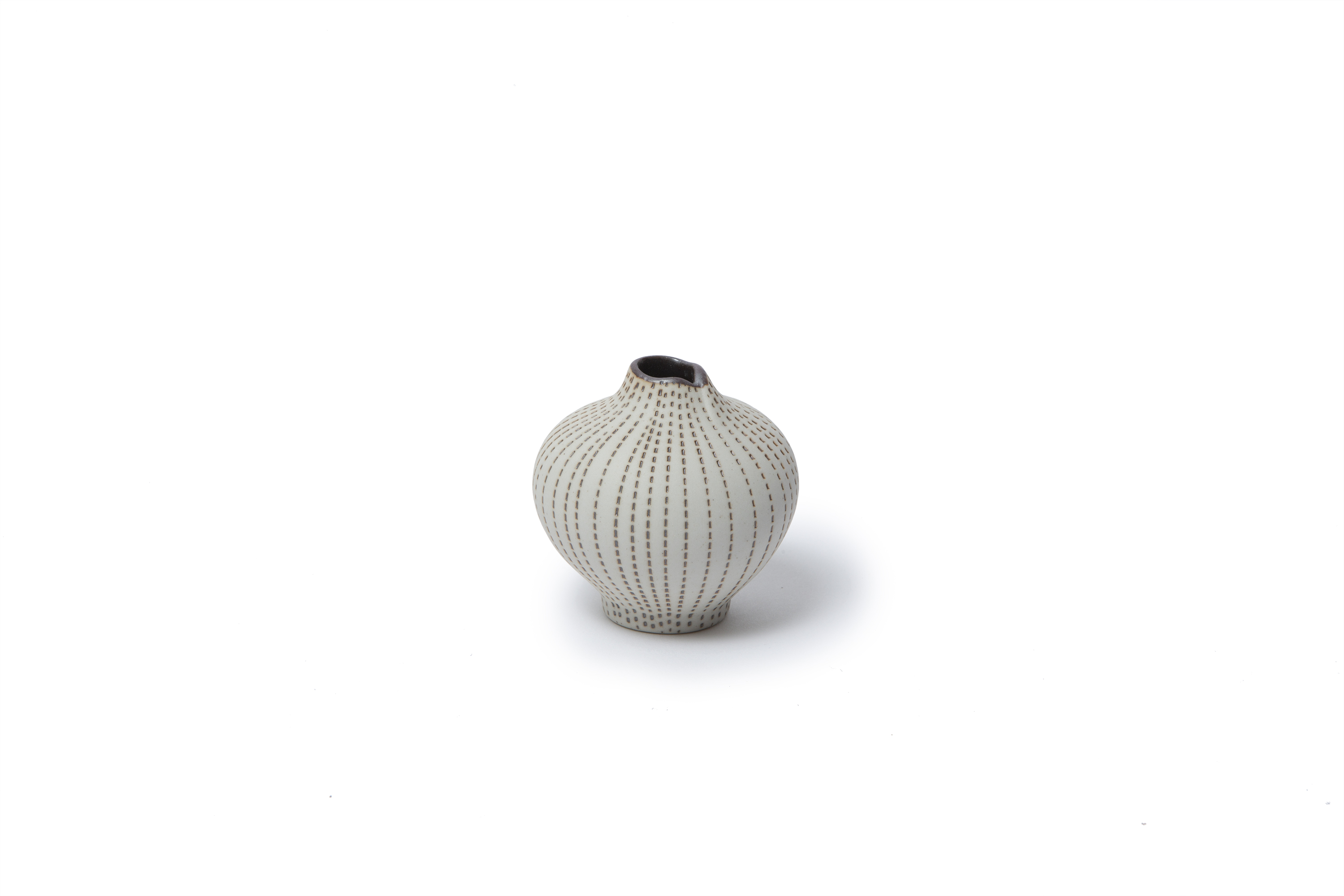 Vase LINE small BrownDots